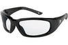Crews FF310AF ForceFlex Ultra-Flexible Regular Safety Glasses With Black Thermoplastic Urethane Frame, Clear Polycarbonate Anti-Fog Anti-Scratch Lens And Black Temple Sleeve  (1/PR)