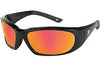 Crews FF31R ForceFlex Ultra-Flexible Regular Safety Glasses With Black Thermoplastic Urethane Frame, Fire Mirror Polycarbonate Anti-Scratch Lens And Black Temple Sleeve  (1/PR)