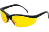 Crews KD114 Klondike Safety Glasses With Black Nylon Frame And Amber Polycarbonate Duramass Anti-Scratch Lens  (1/EA)