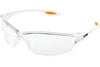 Crews LW210 Law 2 Safety Glasses With Clear Nylon Frame, Clear Polycarbonate Duramass Anti-Scratch Lens And TPR Nose Pad And Orange Temple Sleeve  (1/PR)