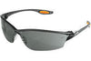 Crews LW212 Law 2 Safety Glasses With Smoke Nylon Frame, Gray Polycarbonate Duramass Anti-Scratch Lens And TPR Nose Pad And Orange Temple Sleeve  (1/PR)