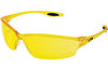 Crews LW214 Law 2 Safety Glasses With Amber Nylon Frame, Amber Polycarbonate Duramass Anti-Scratch Lens And TPR Nose Pad And Black Temple Sleeve  (1/EA)