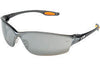Crews LW217 Law 2 Safety Glasses With Smoke Nylon Frame, Silver Mirror Polycarbonate Duramass Anti-Scratch Lens And TPR Nose Pad And Orange Temple Sleeve  (1/EA)