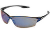 Crews LW218 Law 2 Safety Glasses With Smoke Nylon Frame, Blue Mirror Polycarbonate Duramass Anti-Scratch Lens And TPR Nose Pad And Black Temple Sleeve  (1/PR)