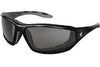 Crews RP212AF Reaper Regular Safety Glasses With Black Polycarbonate Frame, Gray Polycarbonate Duramass Anti-Fog Anti-Scratch Lens And Gray Temple Sleeve And Removable Foam Gasket  (1/PR)