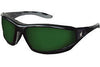 Crews RP2150 Reaper Regular Safety Glasses With Black Polycarbonate Frame, Filter 5.0 Polycarbonate Duramass Anti-Scratch Lens And Gray Temple Sleeve And Removable Foam Gasket  (1/PR)