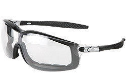 Crews RT110AF Rattler Safety Glasses With Black Nylon Frame, Clear Polycarbonate Duramass Anti-Fog Anti-Scratch Lens And Adjustable Head Band  (1/PR)