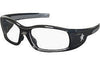 Crews SR110 Swagger Safety Glasses With Black Polycarbonate Frame And Clear Polycarbonate Duramass Anti-Scratch Lens  (1/EA)
