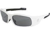 Crews SR122AF Swagger Safety Glasses With White Polycarbonate Frame And Gray Polycarbonate Duramass AF4 Anti-Fog Anti-Scratch Lens  (1/EA)