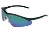 Crews T111G Triwear Safety Glasses With Onyx Nylon Frame, Emerald Mirror Polycarbonate Duramass Anti-Scratch Lens And Carrying Case And Breakaway Cord And Black Temple Sleeve  (1/EA)