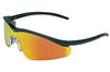 Crews T111R Triwear Safety Glasses With Onyx Nylon Frame, Fire Mirror Polycarbonate Duramass Anti-Scratch Lens And Carrying Case And Breakaway Cord And Black Temple Sleeve  (1/EA)