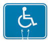 NMC CS13-SAFETY CONE SIGNS, HANDICAPPED, 10.375 X 12.625 (1 EACH)