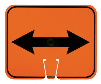 NMC CS3-SAFETY CONE SIGNS, DOUBLE ARROW, 10.375 X 12.625 (1 EACH)