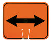 NMC CS3-SAFETY CONE SIGNS, DOUBLE ARROW, 10.375 X 12.625 (1 EACH)