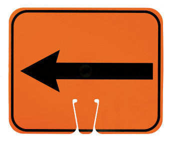 NMC CS4-SAFETY CONE SIGNS, LEFT ARROW, 10.375 X 12.625 (1 EACH)