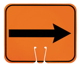 NMC CS5-SAFETY CONE SIGNS, RIGHT ARROW, 10.375 X 12.625 (1 EACH)