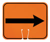 NMC CS5-SAFETY CONE SIGNS, RIGHT ARROW, 10.375 X 12.625 (1 EACH)