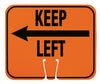 NMC CS8-SAFETY CONE SIGNS, KEEP LEFT, 10.375 X 12.625 (1 EACH)