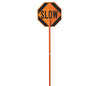 Cortina Safety Products 03-823P 24" Red And Orange Plastic Pole Mounted Paddle "STOP/SLOW" With Engineer Grade Hi-Intensity Sheeting And 81" Plastic Handle  (1/EA)