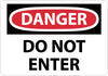NMC D104AD-DANGER, DO NOT ENTER, 20X28, .040 ALUM (1 EACH)