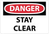 NMC D105P-DANGER, STAY CLEAR, 7X10, PS VINYL (1 EACH)