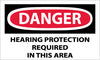 NMC D116AP-DANGER, HEARING PROTECTION REQUIRED IN THIS AREA, 3X5, PS VINYL (PAK OF 5)