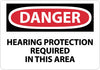 NMC D116R-DANGER, HEARING PROTECTION REQUIRED IN THIS AREA, 7X10, RIGID PLASTIC (1 EACH)