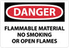 NMC D117RB-DANGER, FLAMMABLE MATERIAL NO SMOKING OR OPEN FLAMES, 10X14, RIGID PLASTIC (1 EACH)