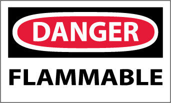 NMC D126AP-DANGER, FLAMMABLE, 3X5, PS VINYL (PAK OF 5)