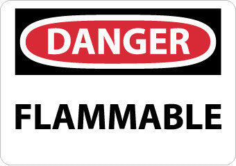NMC D126RB-DANGER, FLAMMABLE, 10X14, RIGID PLASTIC (1 EACH)