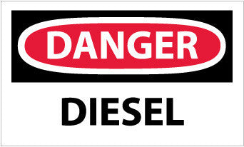 NMC D127AP-DANGER, DIESEL, 3X5, PS VINYL (PAK OF 5)