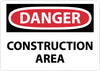 NMC D132AC-DANGER, CONSTRUCTION AREA, 14X20, .040 ALUM (1 EACH)