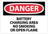 NMC D133R-DANGER, BATTERY CHARGING AREA NO SMOKING OR OPEN. . ., 7X10, RIGID PLASTIC (1 EACH)