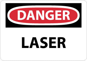 NMC D136A-DANGER, LASER, 7X10, .040 ALUM (1 EACH)
