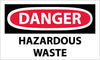 NMC D140AP-DANGER, HAZARDOUS WASTE, 3X5, PS VINYL (PAK OF 5)