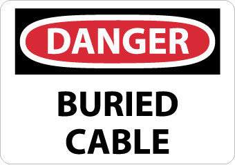 NMC D148EB-DANGER, BURIED CABLE, 10X14, FIBERGLASS (1 EACH)