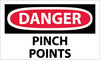 NMC D149AP-DANGER, PINCH POINTS, 3X5, PS VINYL (PAK OF 5)