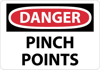 NMC D149PB-DANGER, PINCH POINTS, 10X14, PS VINYL (1 EACH)