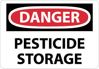 NMC D160AB-DANGER, PESTICIDE STORAGE, 10X14, .040 ALUM (1 EACH)