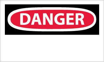 NMC D1AP-DANGER, (HEADER ONLY), 3X5, PS VINYL (PAK OF 5)
