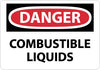 NMC D241PB-DANGER, COMBUSTIBLE LIQUIDS, 10X14, PS VINYL (1 EACH)