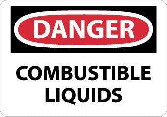 NMC D241A-DANGER, COMBUSTIBLE LIQUIDS, 7X10, .040 ALUM (1 EACH)