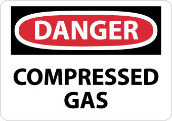 NMC D245P-DANGER, COMPRESSED GAS, 7X10, PS VINYL (1 EACH)