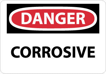 NMC D251R-DANGER, CORROSIVE, 7X10, RIGID PLASTIC (1 EACH)
