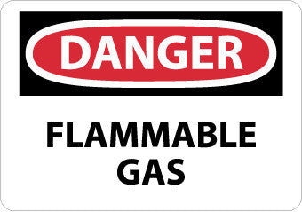 NMC D276A-DANGER, FLAMMABLE GAS, 7X10, .040 ALUM (1 EACH)