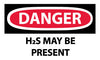 NMC D282AP-DANGER, H2S MAY BE PRESENT, 3X5, PS VINYL (PAK OF 5)