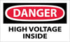 NMC D290AP-DANGER, HIGH VOLTAGE INSIDE, 3X5, PS VINYL (PAK OF 5)