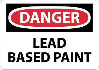 NMC D299RB-DANGER, LEAD BASED PAINT, 10X14, RIGID PLASTIC (1 EACH)