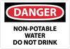 NMC D307PB-DANGER, NON POTABLE WATER DO NOT DRINK, 10X14, PS VINYL (1 EACH)