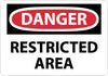 NMC D314AD-DANGER, RESTRICTED AREA, 20X28, .040 ALUM (1 EACH)
